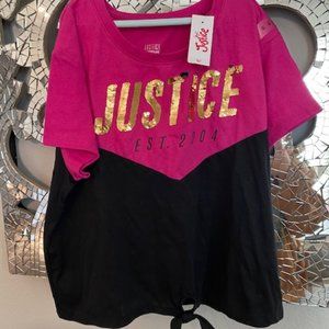 Girls Justice Shirt Size 12 - Brand New with Tags